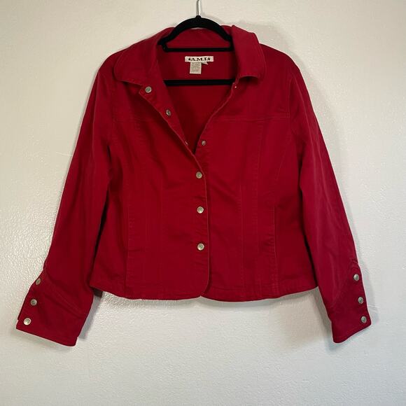 vintage A.M.I Button Down Jacket Size L - Picture 1 of 6